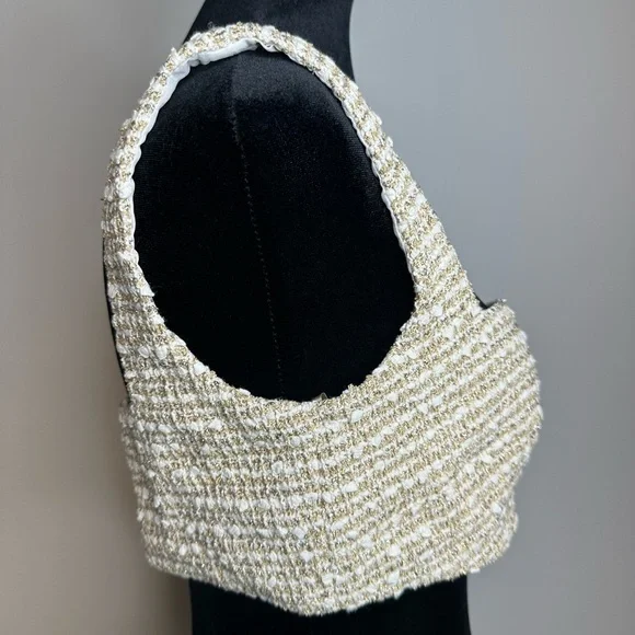 Valentino Tweed Crop Top